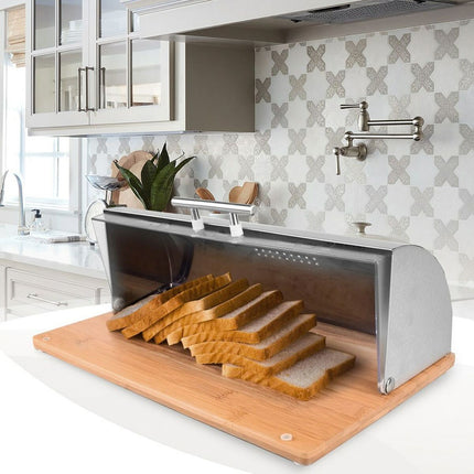 Brotkorb Feel Maestro MR-1670S Bronze Silberfarben Holz Edelstahl