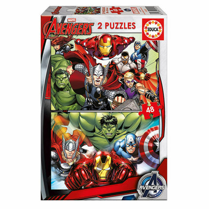 Set mit 2 Puzzeln   The Avengers Super Heroes         48 Stücke 28 x 20 cm