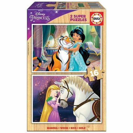 Set mit 2 Puzzeln Educa Disney Princess 16 Stücke