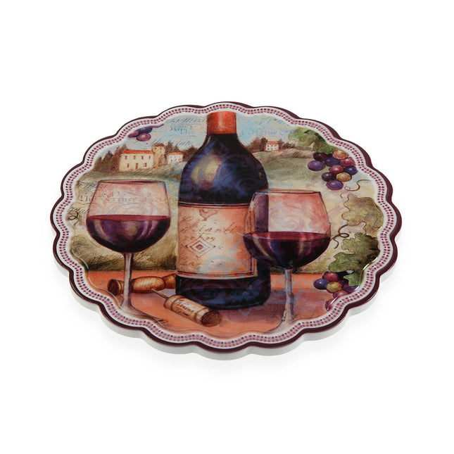 Untersetzer Versa rund Wein aus Keramik Kork (20 x 20 cm)