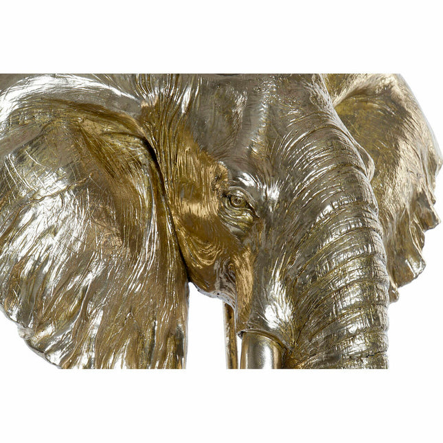 Deko-Figur DKD Home Decor Elefant Schwarz Gold Metall Harz Orientalisch (60 x 36 x 73 cm)