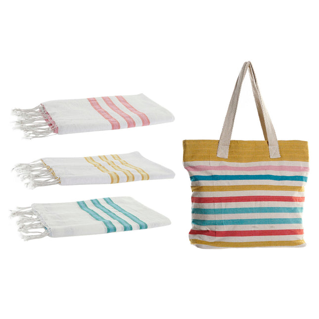 Strandtasche DKD Home Decor Bunt 20 x 40 x 33 cm (3 Stücke)
