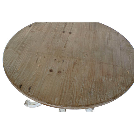 Beistelltisch DKD Home Decor 80 x 80 x 78,5 cm Tanne Braun Weiß Holz MDF