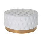 Fußstütze DKD Home Decor Weiß Polyester Holz MDF (78 x 78 x 40 cm)