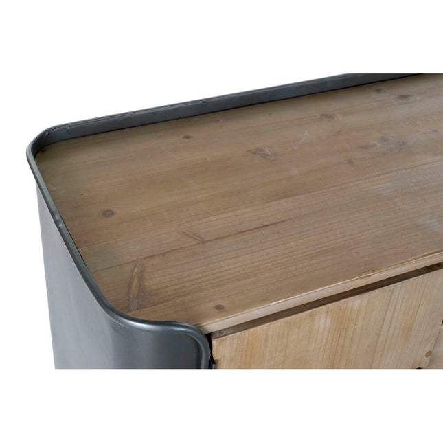TV-Möbel DKD Home Decor 144 x 47 x 76 cm natürlich Grau Metall