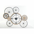 Wanduhr DKD Home Decor Schwarz Metall Radio Holz MDF (84.5 x 5 x 67.3 cm)