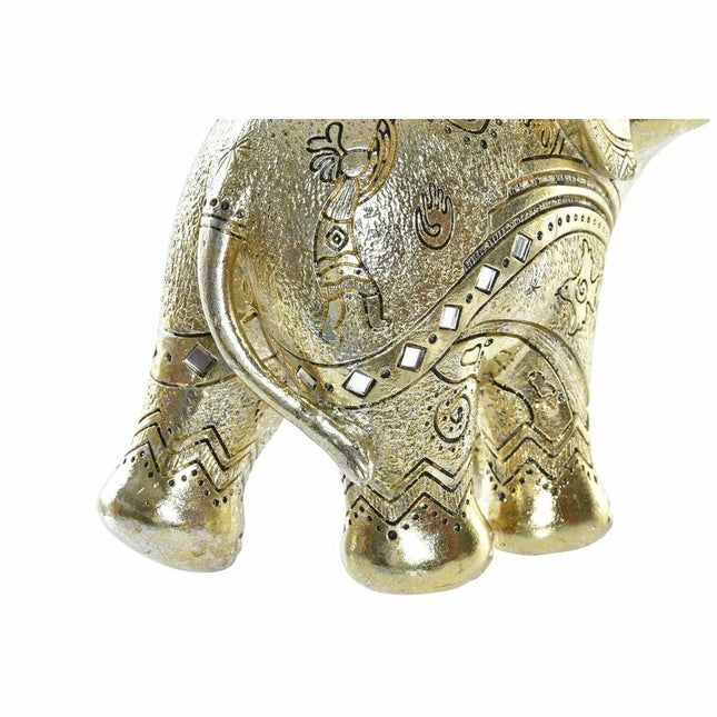 Deko-Figur DKD Home Decor Elefant Gold Kolonial 19 x 8 x 18 cm