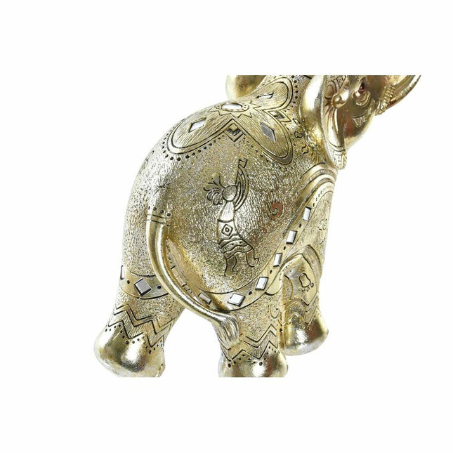 Deko-Figur DKD Home Decor 24 x 10 x 24 cm Elefant Gold Kolonial