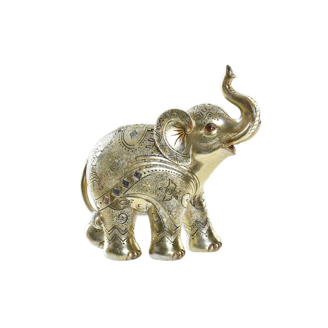 Deko-Figur DKD Home Decor 24 x 10 x 24 cm Elefant Gold Kolonial