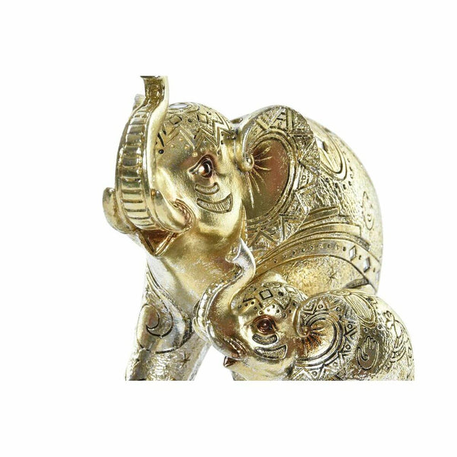 Deko-Figur DKD Home Decor 17 x 11 x 15 cm Elefant Gold Kolonial