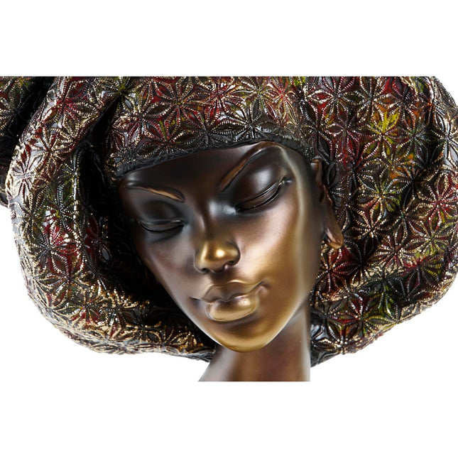 Deko-Figur DKD Home Decor 27 x 15 x 38 cm Schwarz Kupfer Kolonial Afrikanerin (2 Stück)