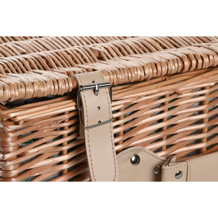 Korb DKD Home Decor Picnic natürlich grün korb (44 x 30 x 22 cm)