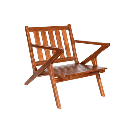 Sitz DKD Home Decor Weiß Braun Dunkelbraun Polyester Teakholz 64 x 76 x 77 cm