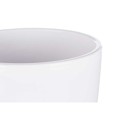 Blumentopfset Ø 22 cm Ø 28 cm 2 Stücke Weiß Lehm