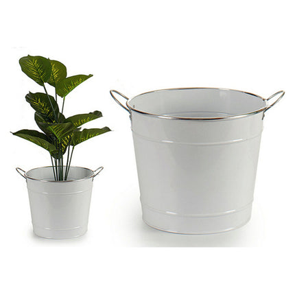 Würfel Weiß Metall (27 x 23 x 34 cm)