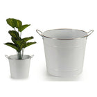 Würfel Weiß Metall (27 x 23 x 34 cm)