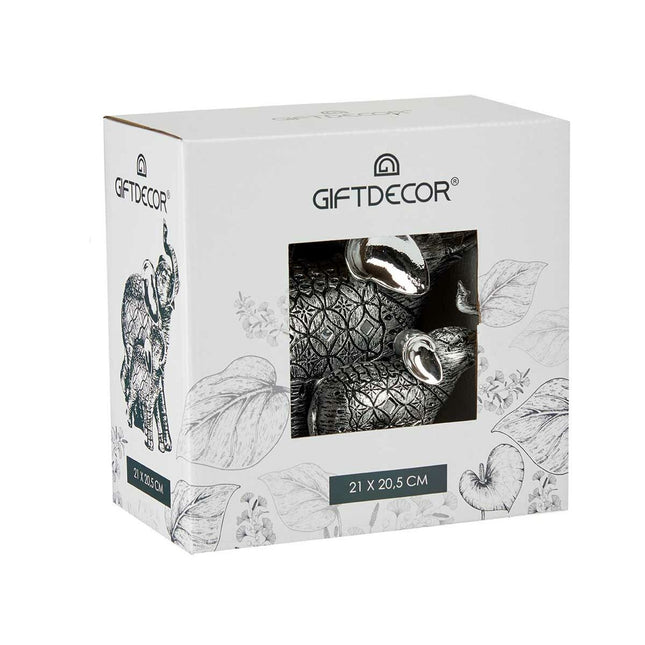 Garten-Statuen Silber Harz Silber (11 x 20,5 x 21 cm)