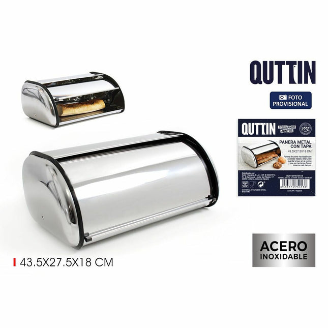 Brotkorb Quttin Metall 43,5 x 27,5 x 18 cm (4 Stück)