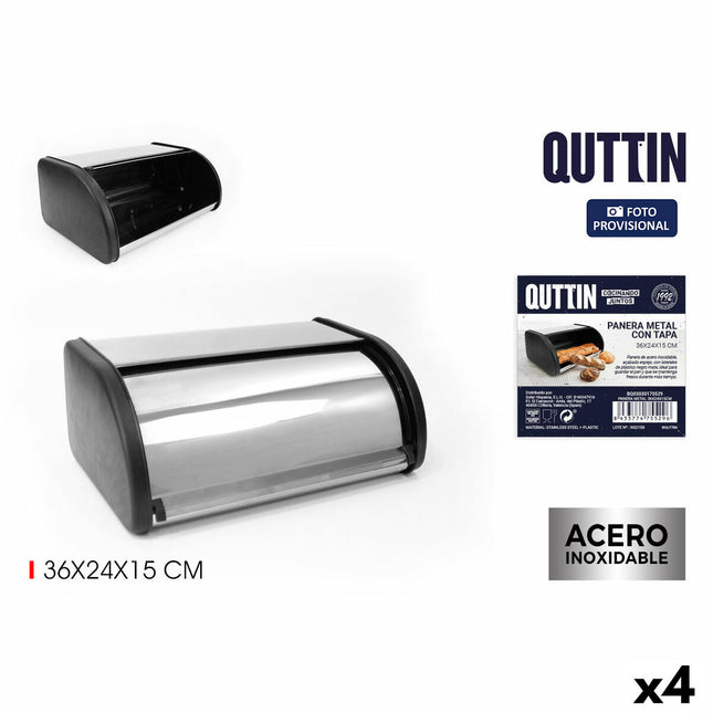 Brotkorb Quttin Metall 36 x 24 x 15 cm (4 Stück)