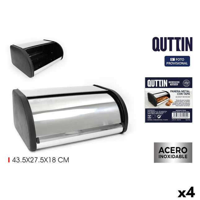 Brotkorb Quttin Metall 43,5 x 27,5 x 18 cm (4 Stück)