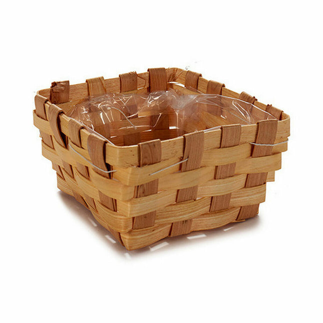 Blumentopf karriert Braun Rohrstock 18 x 9,5 x 18 cm (24 Stück)