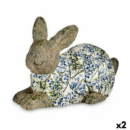 Dekorative Gartenfigur Hase Polyesterharz 20 x 29 x 40,5 cm (2 Stück)